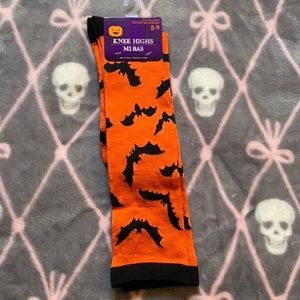 Knee high Halloween bat socks NWT